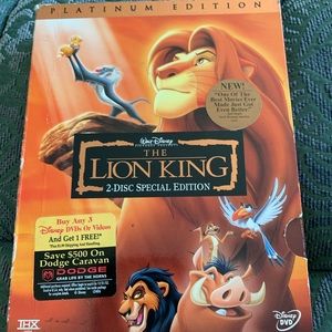 Lion King DVD Platinum Edition, 2 Disc Special